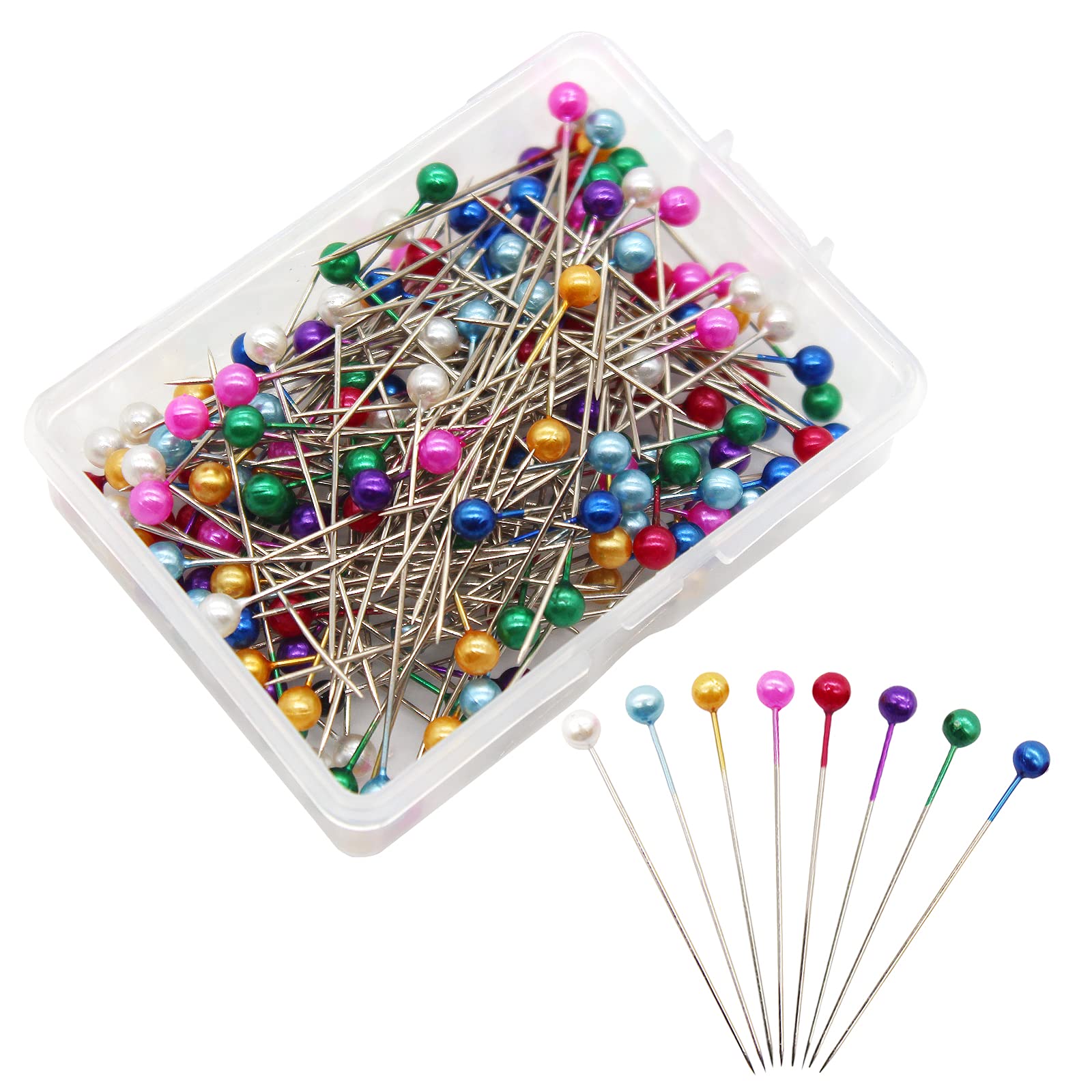 小物 pino Amazon.com: Benvo 250Pcs Sewing Pins with Plastic Pearl Head Pins